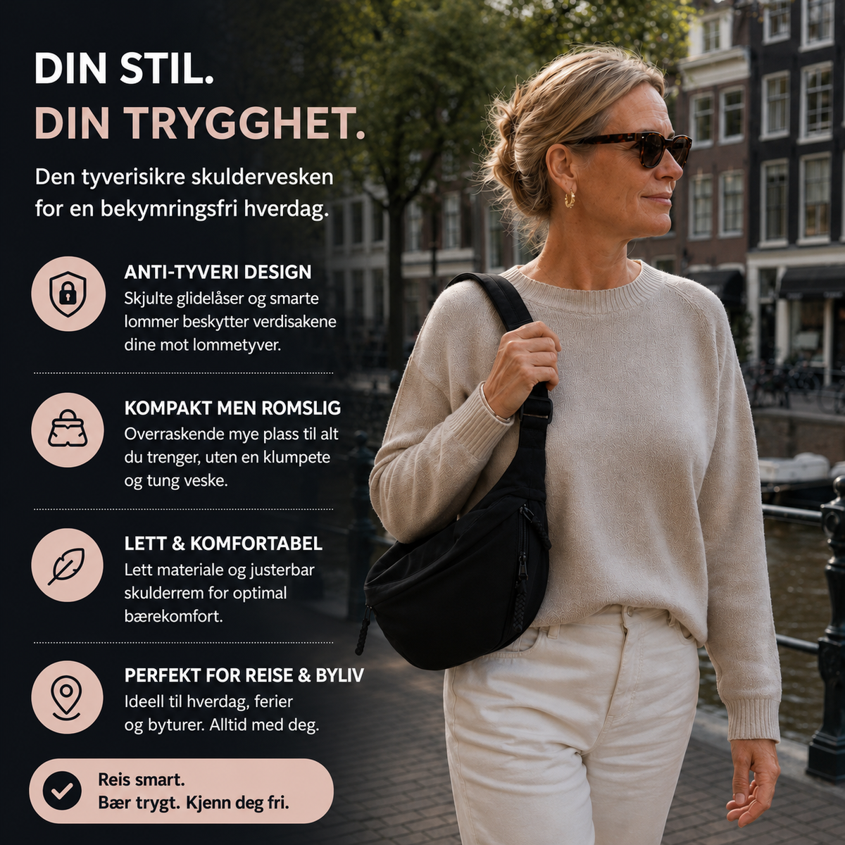 Mirelle  – Stöldsäker Crossbodyväska